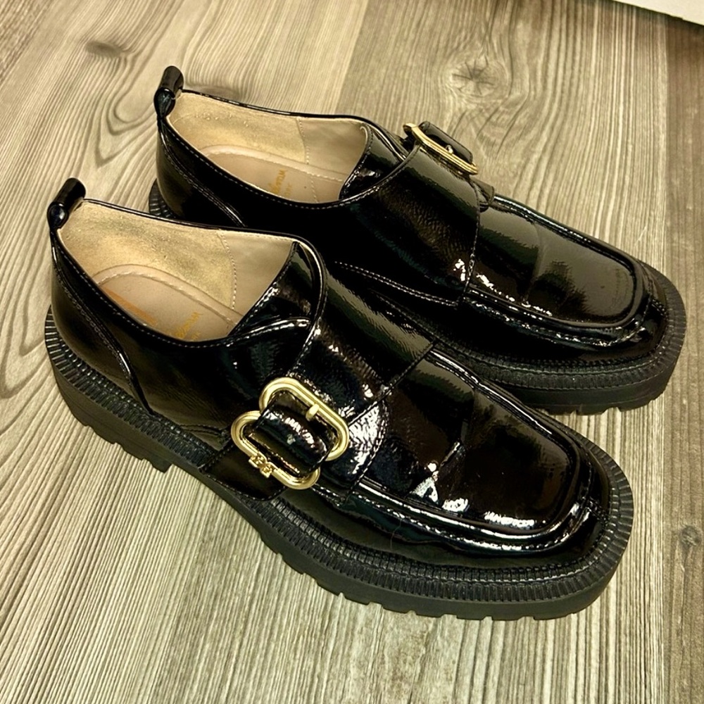 EUC Sam Edelman Lora monkstrap chunky loafers